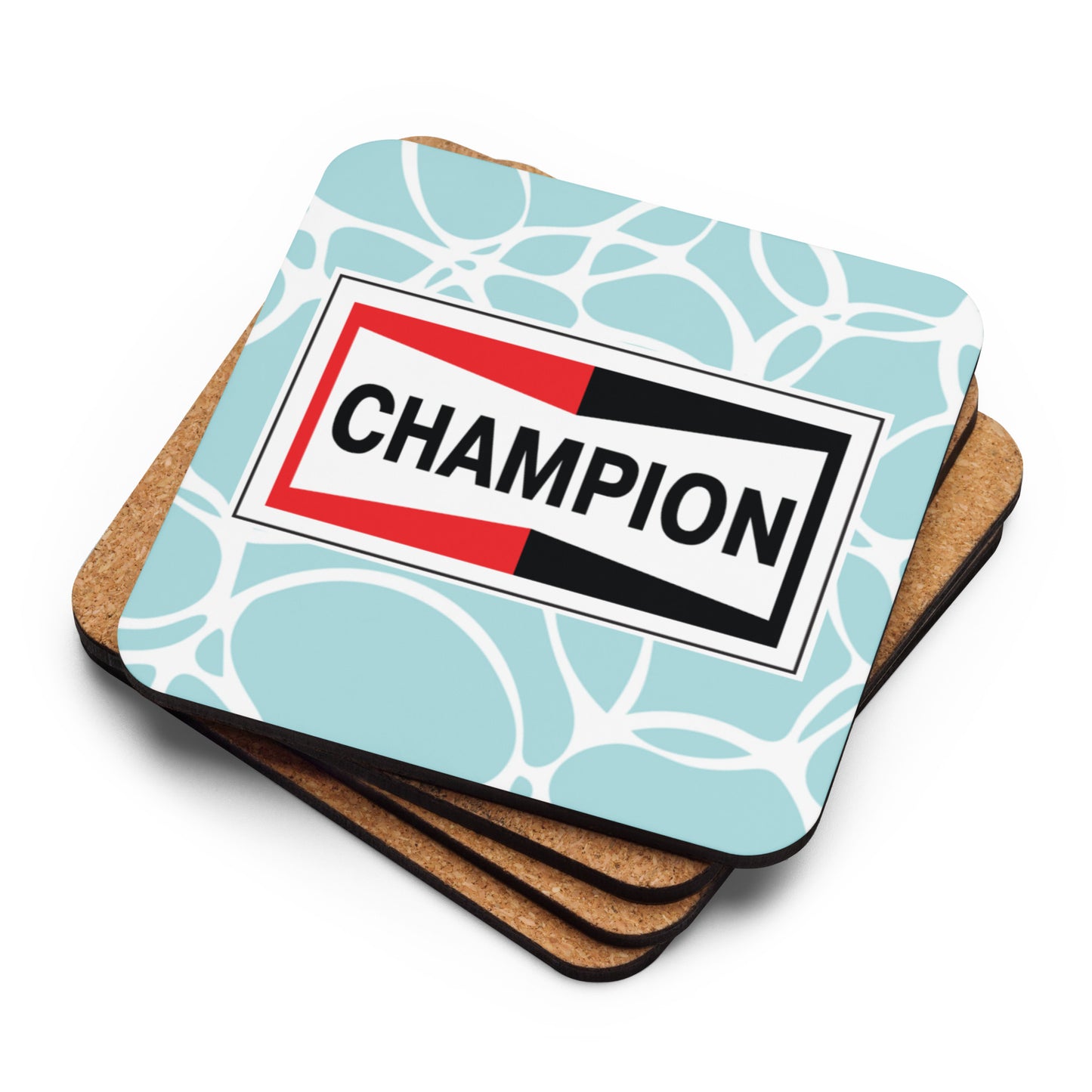 Champion Bowtie Cork-Back Coaster