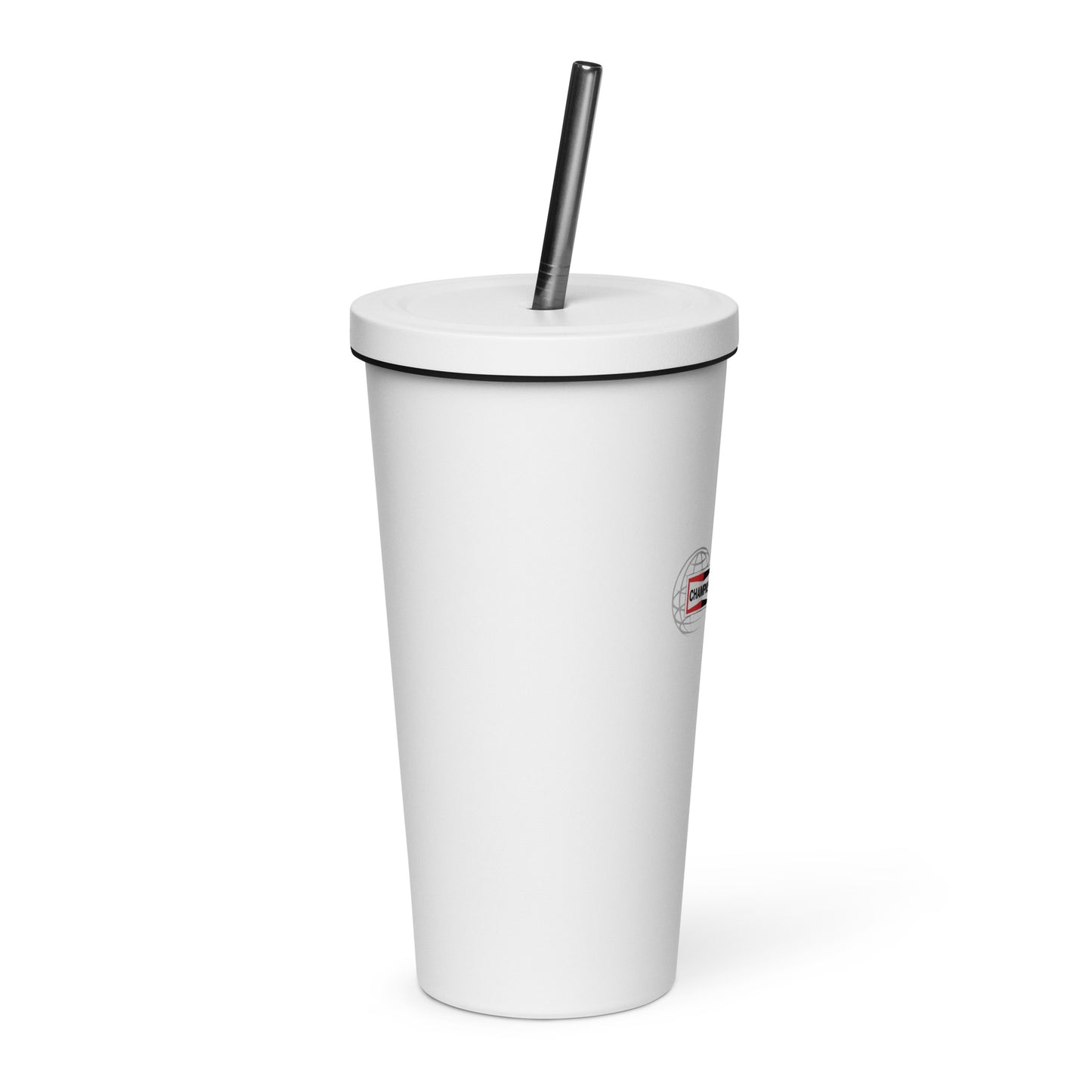 Champion Aerospace Logo Insulated Tumbler with a Straw