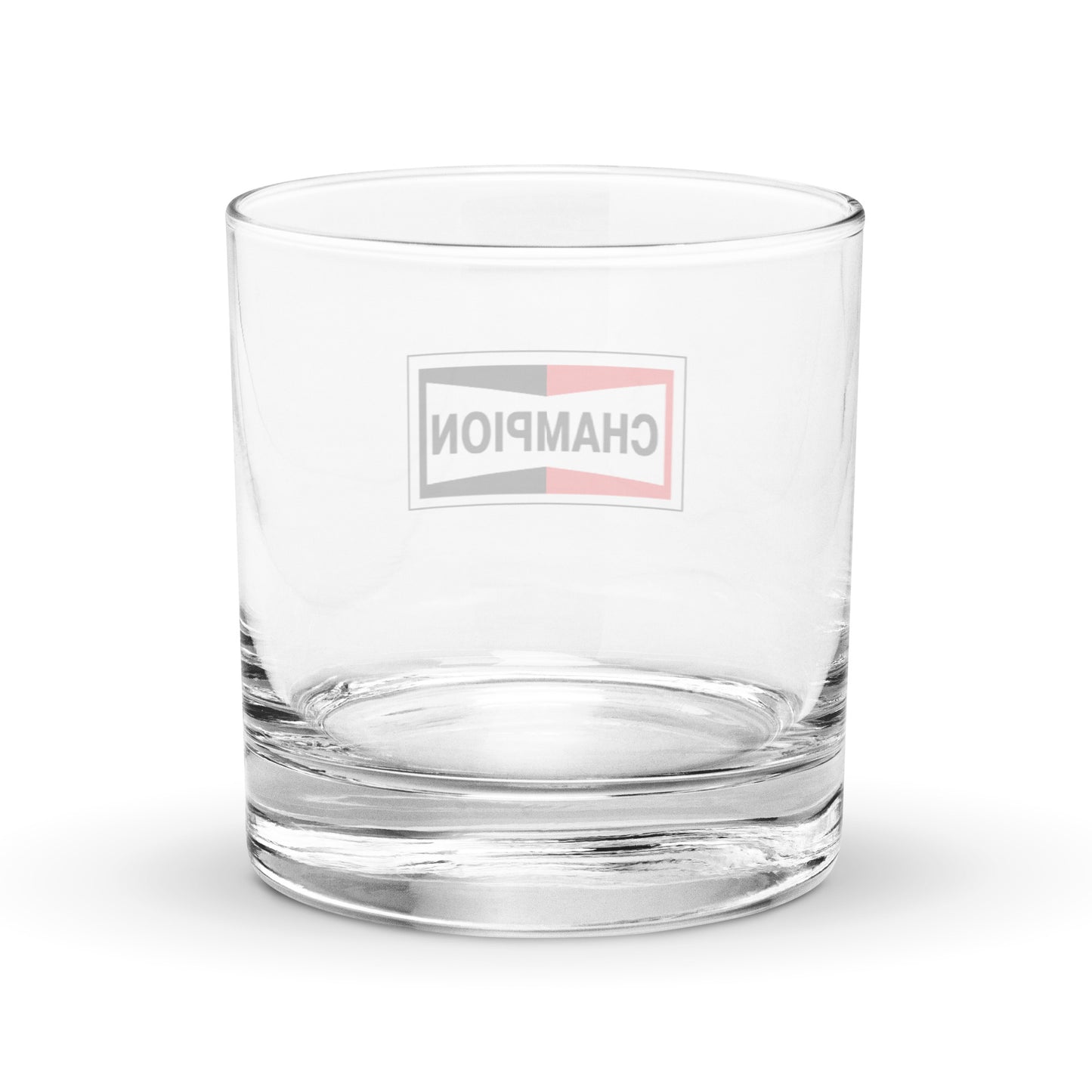 Champion Bowtie Rocks Glass