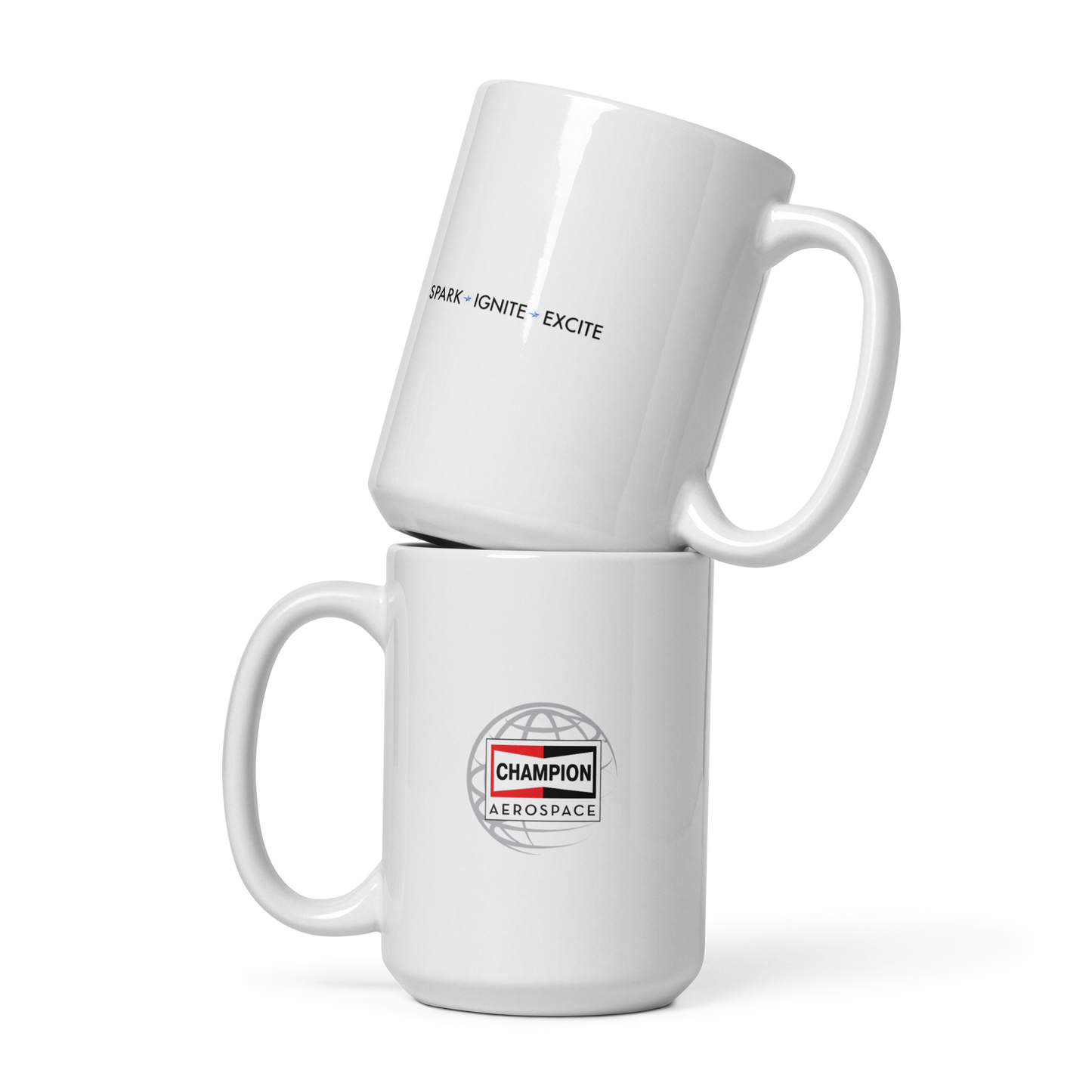 Champion Aerospace Vertical Logo Glossy Mug