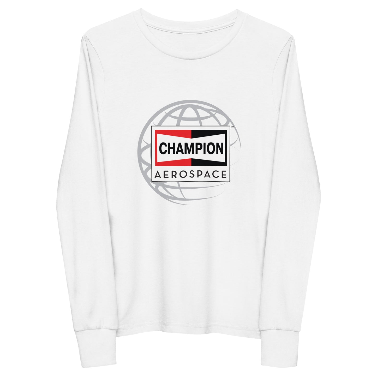 Champion Aerospace Vertical Logo Youth Long Sleeve Tee