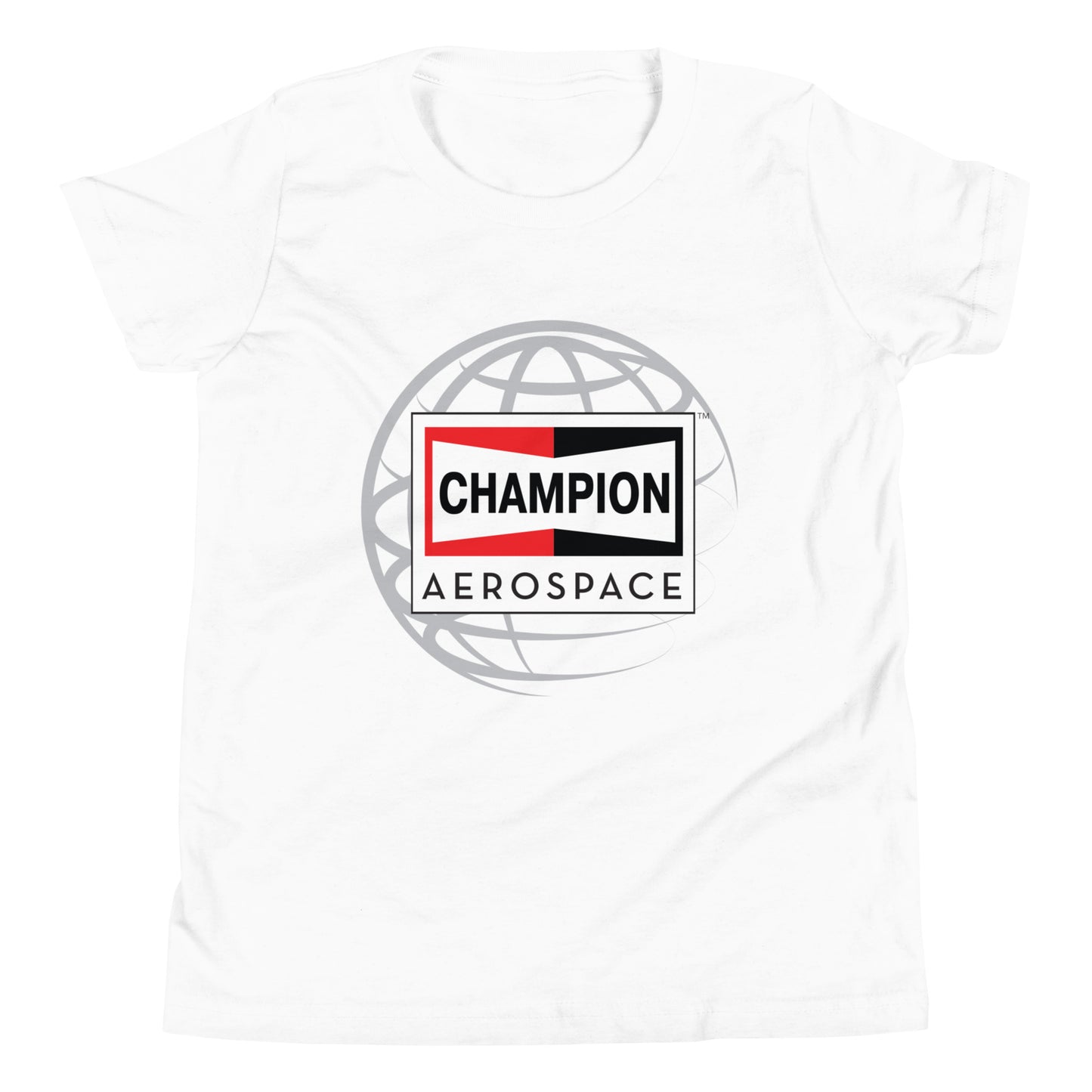 Champion Aerospace Vertical Logo Youth Short Sleeve T-Shirt