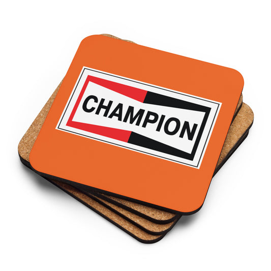 Champion Bowtie Cork-Back Coaster