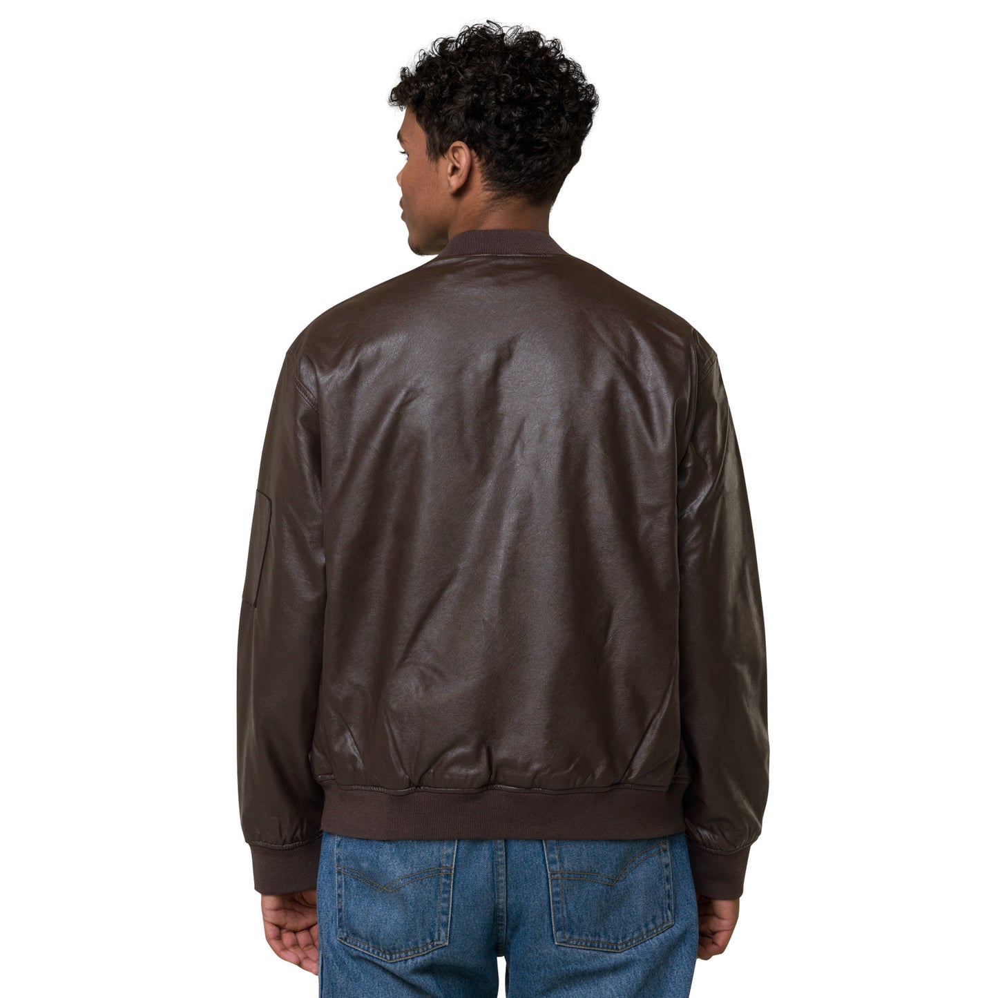 Champion Bowtie Leather Bomber Jacket