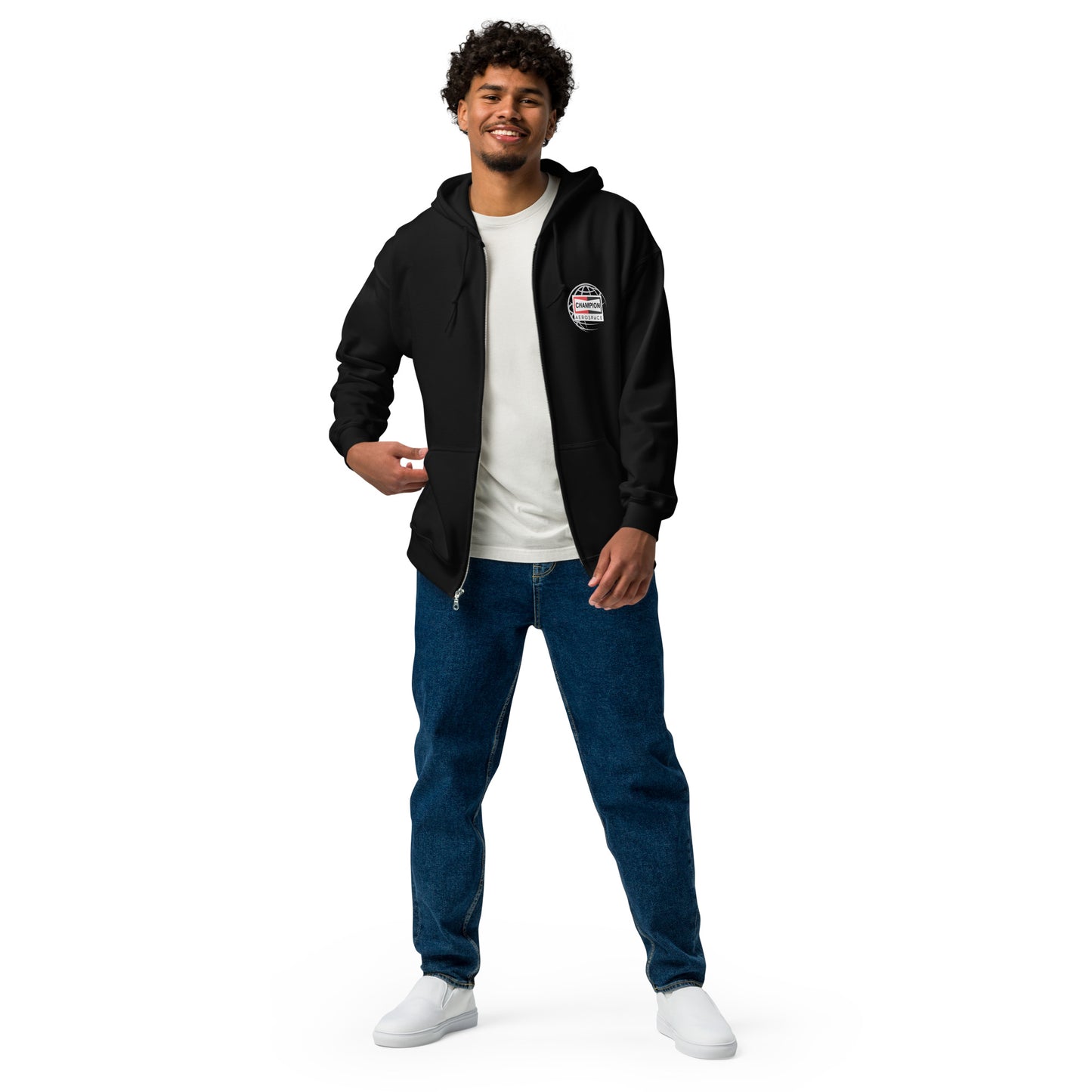 Champion Aerospace Vertical Logo Zip Hoodie