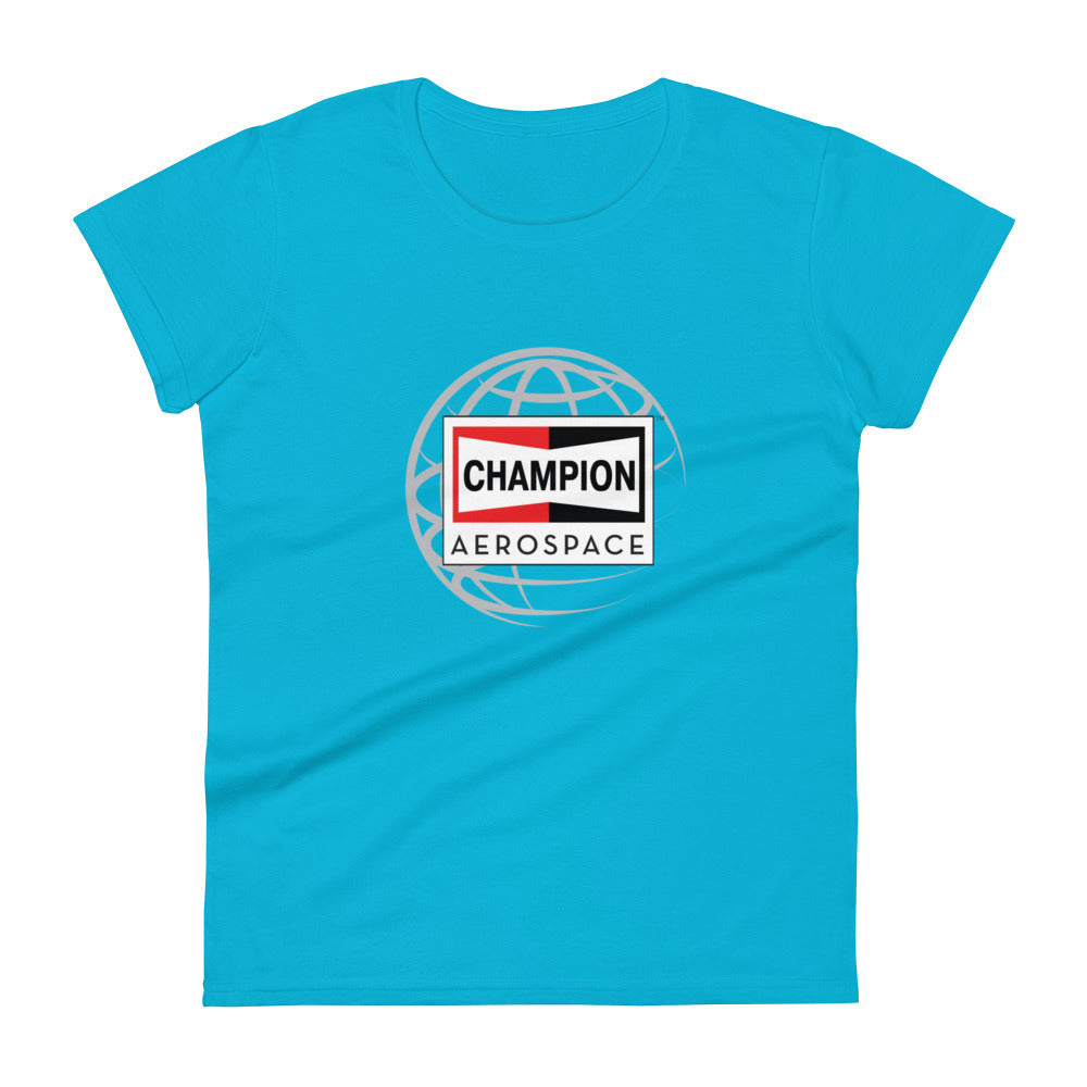 Champion Aerospace Vertical Logo Women's Short Sleeve T-shirt