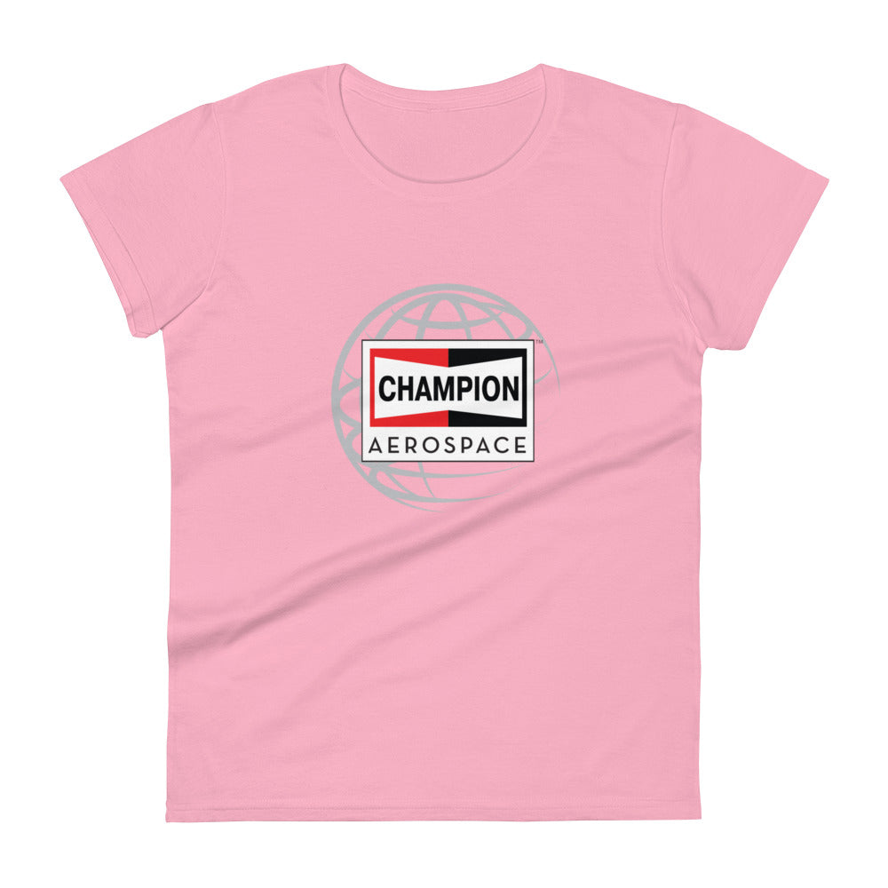 Champion Aerospace Vertical Logo Women's Short Sleeve T-shirt