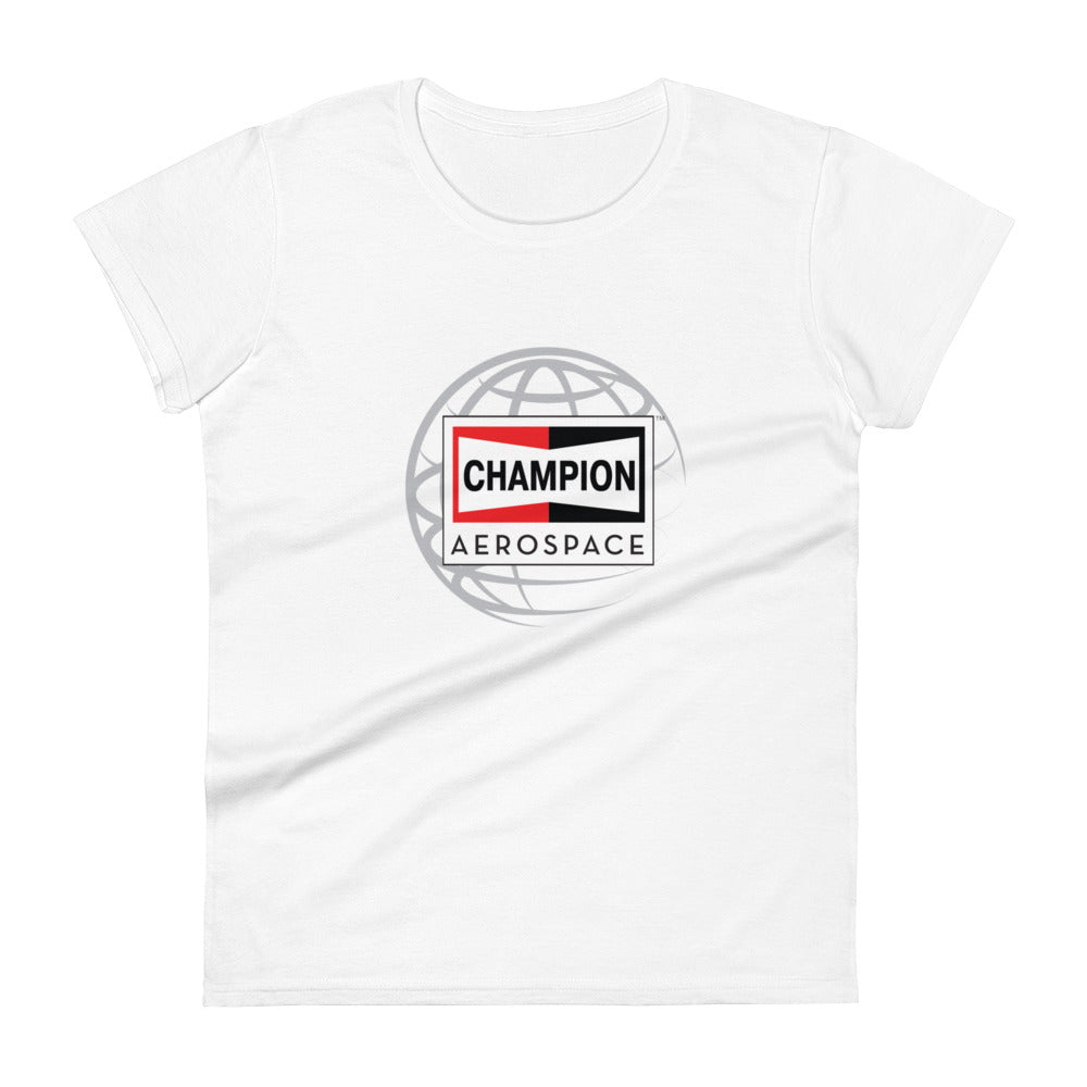Champion Aerospace Vertical Logo Women's Short Sleeve T-shirt