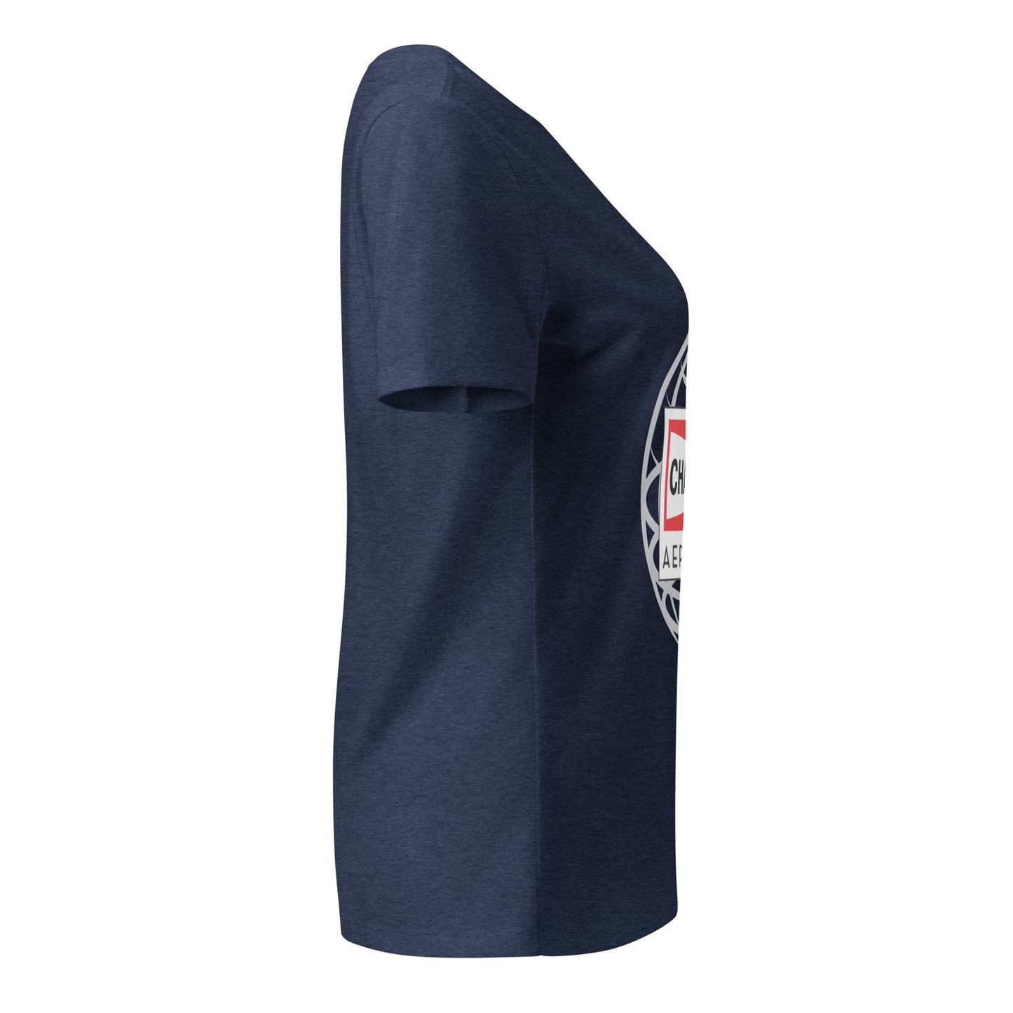 Champion Aerospace Vertical Logo Women’s Relaxed V-Neck T-shirt