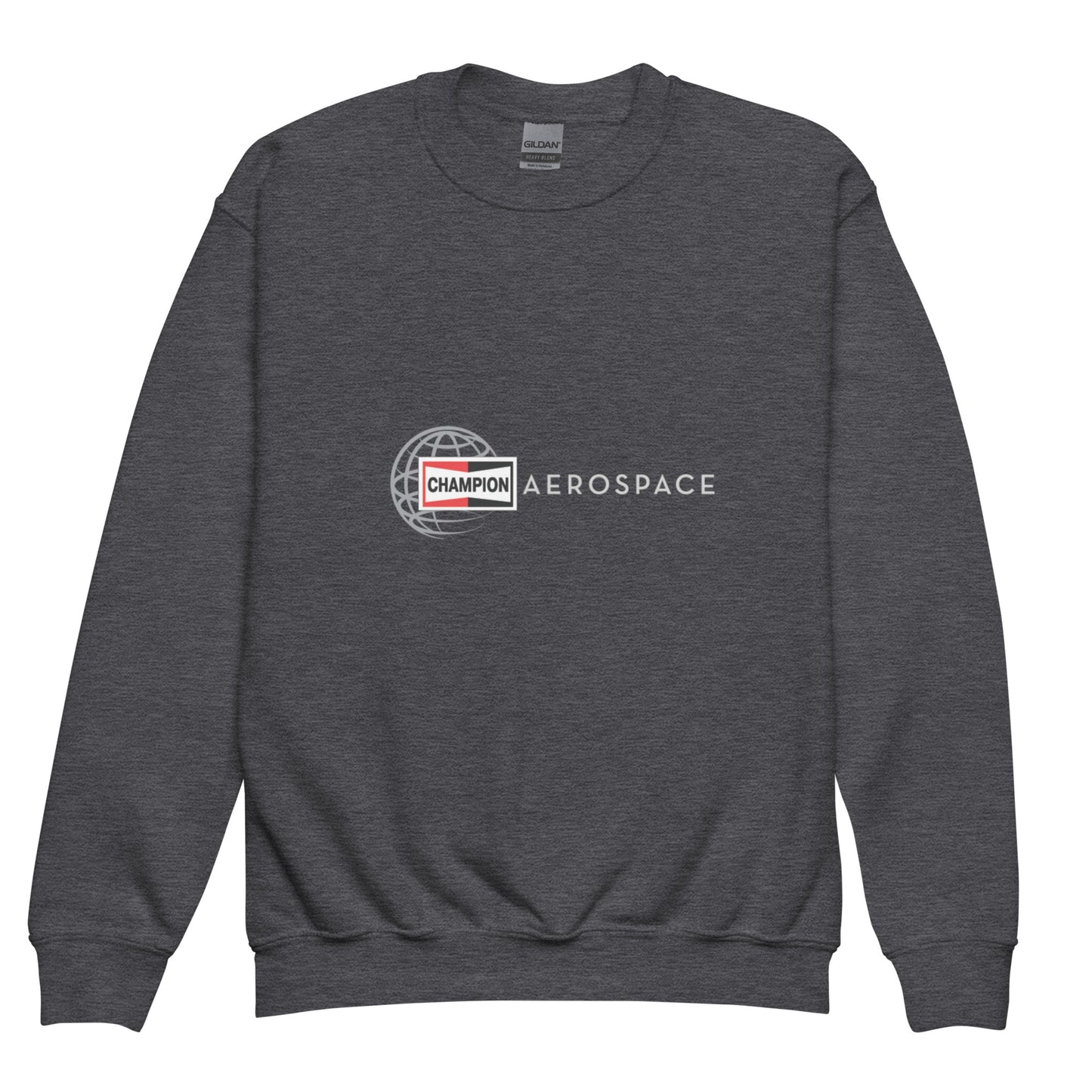 Champion Aerospace Logo Youth Crewneck Sweatshirt