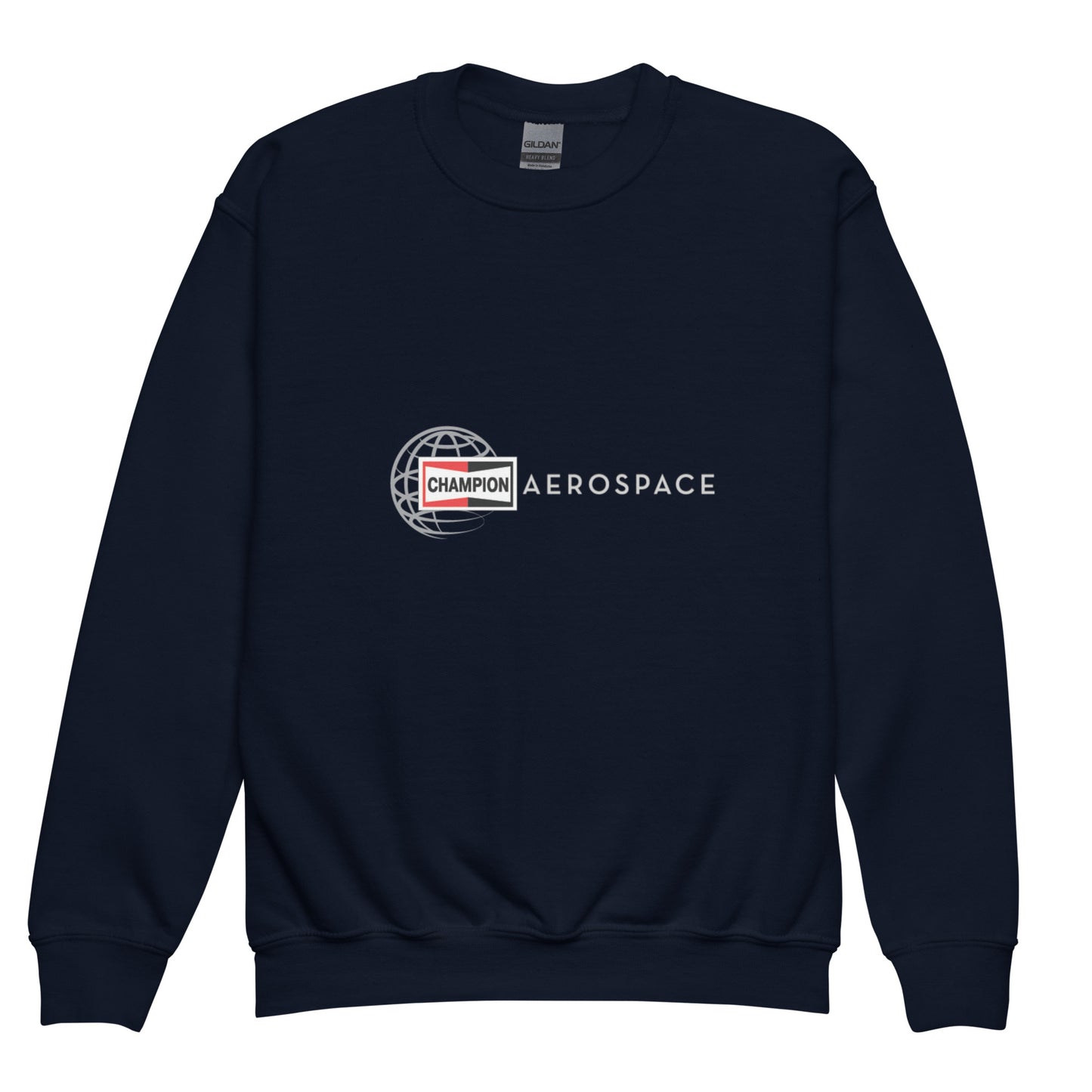 Champion Aerospace Logo Youth Crewneck Sweatshirt