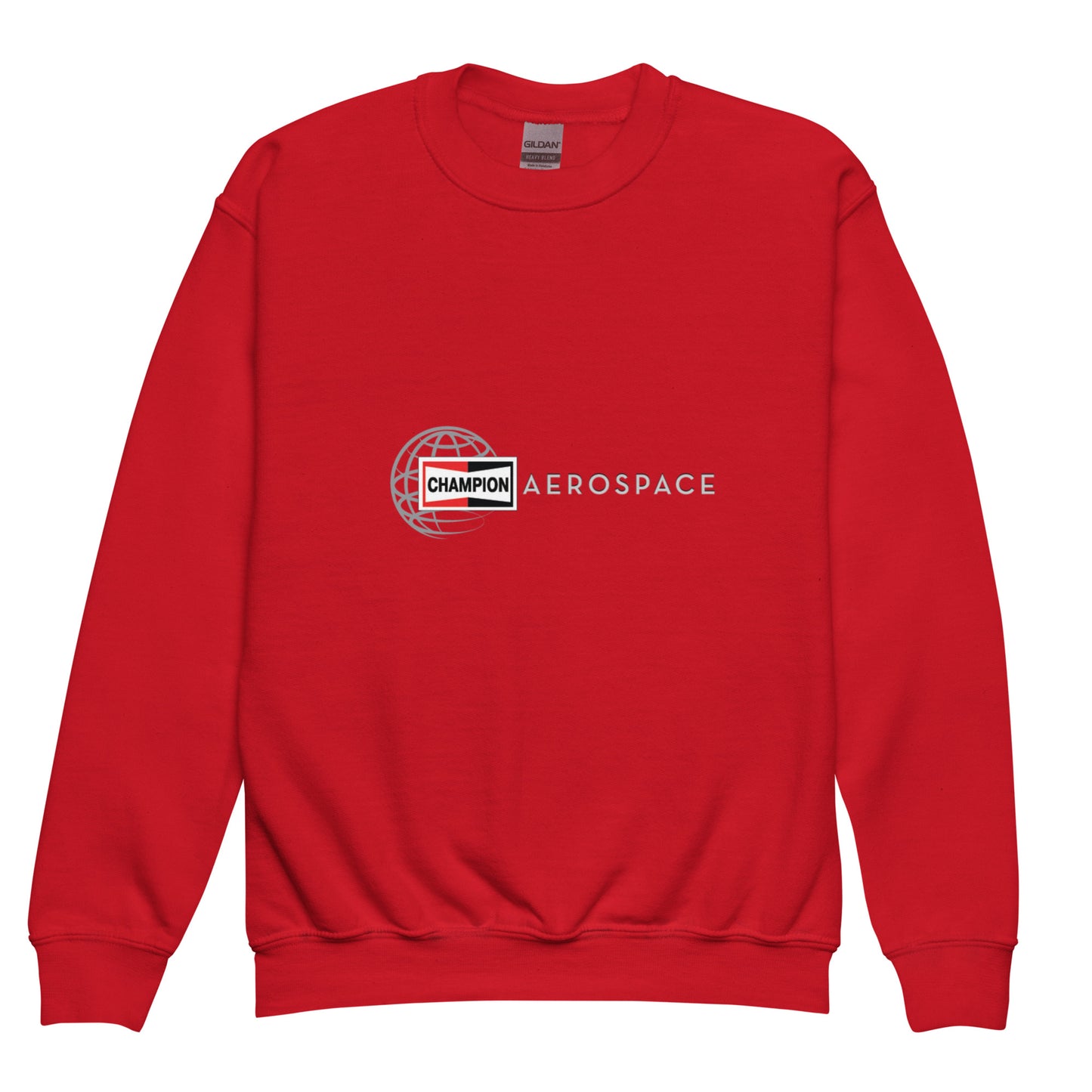 Champion Aerospace Logo Youth Crewneck Sweatshirt