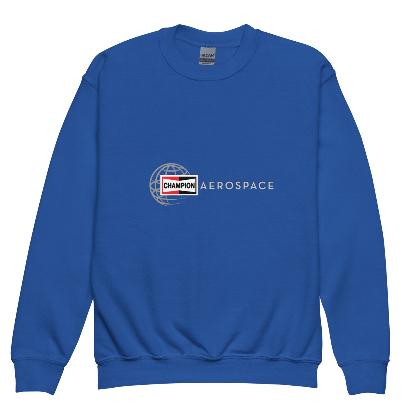 Champion Aerospace Logo Youth Crewneck Sweatshirt