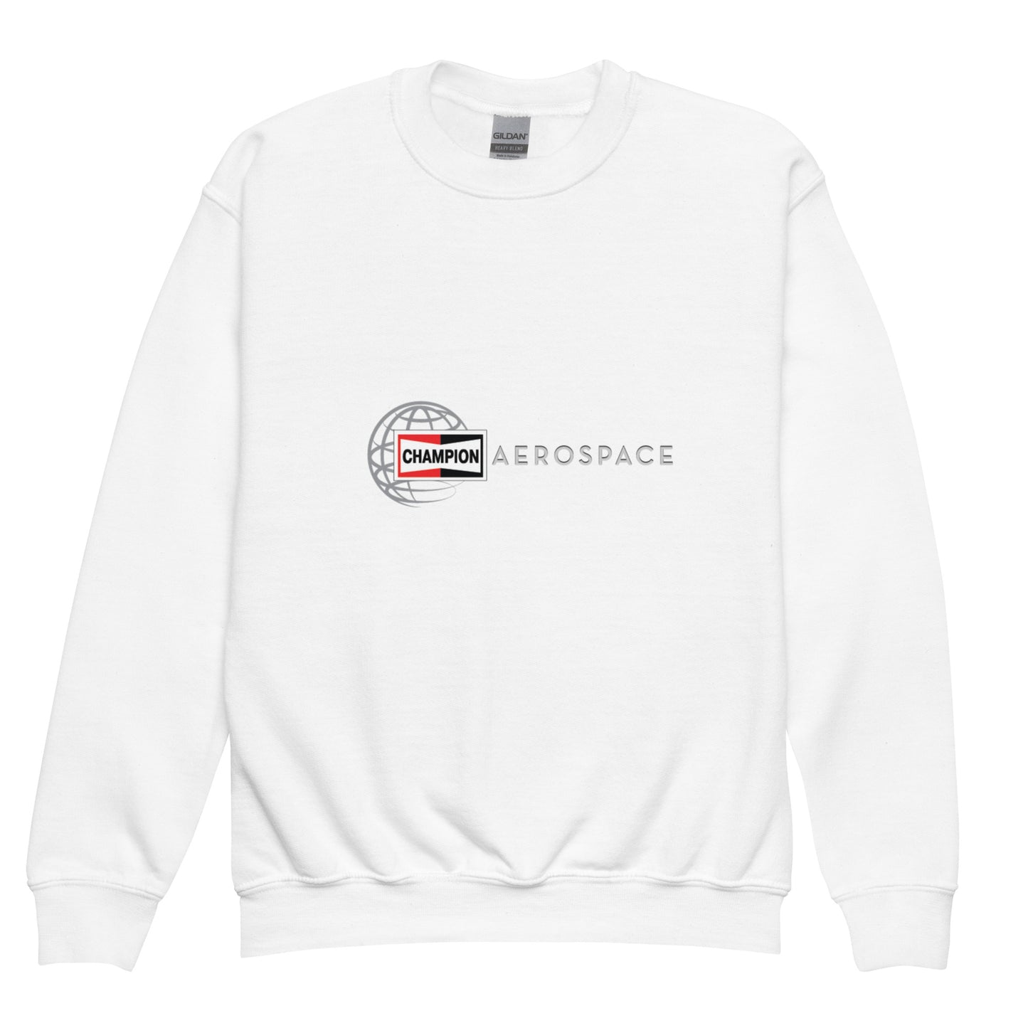 Champion Aerospace Logo Youth Crewneck Sweatshirt