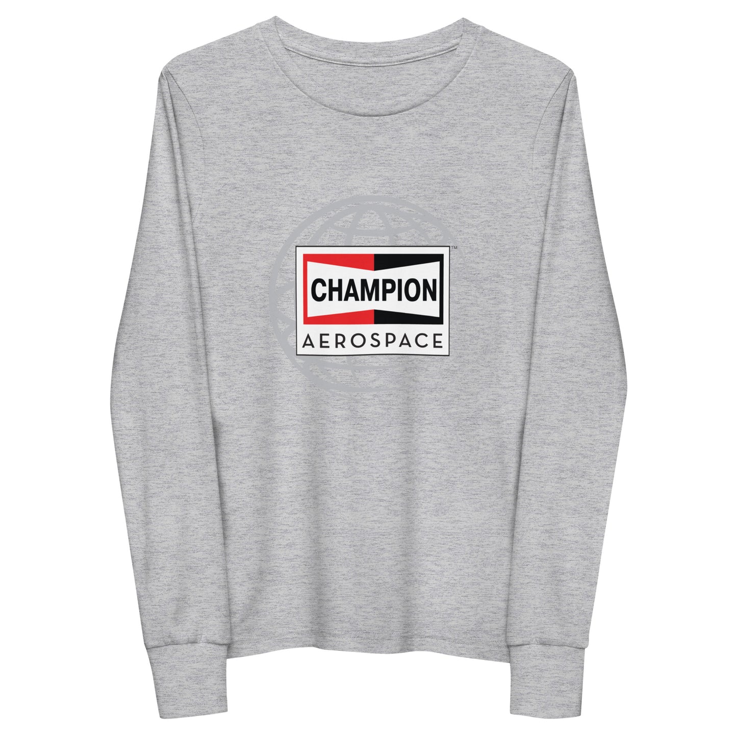 Champion Aerospace Vertical Logo Youth Long Sleeve Tee