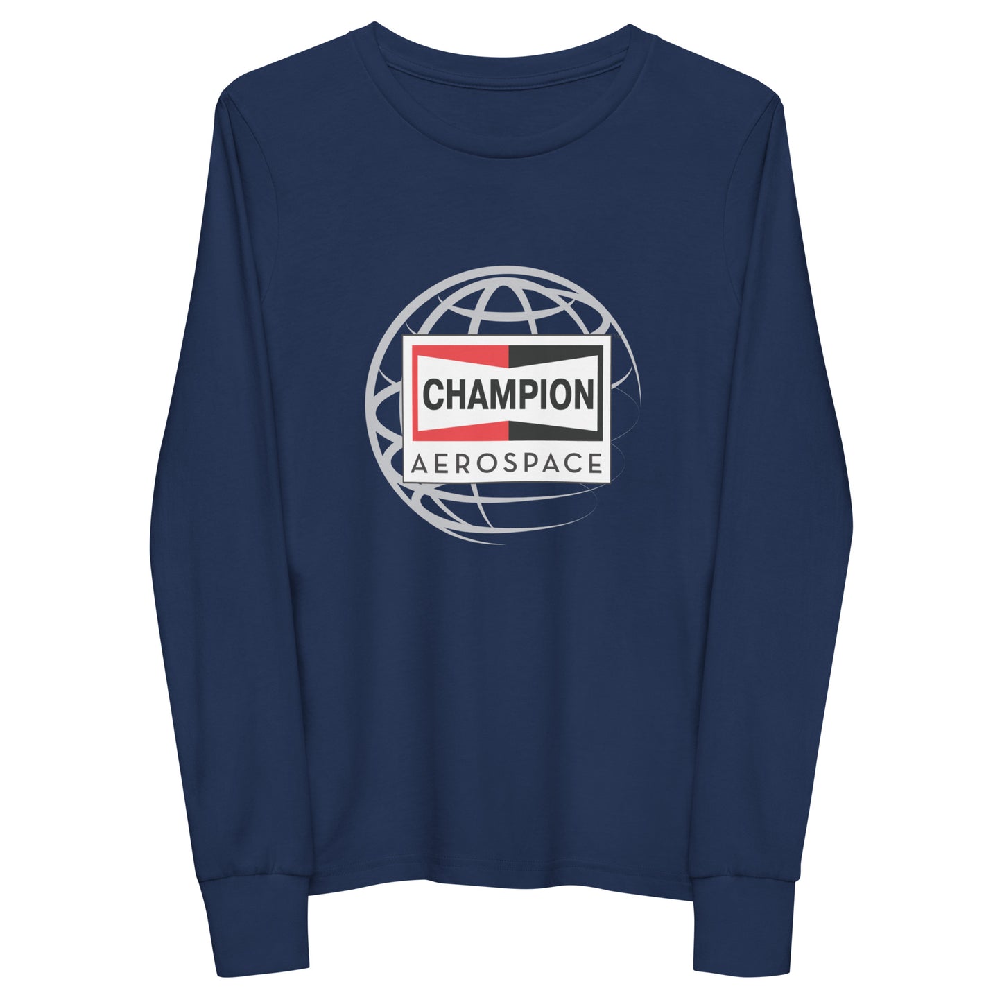 Champion Aerospace Vertical Logo Youth Long Sleeve Tee