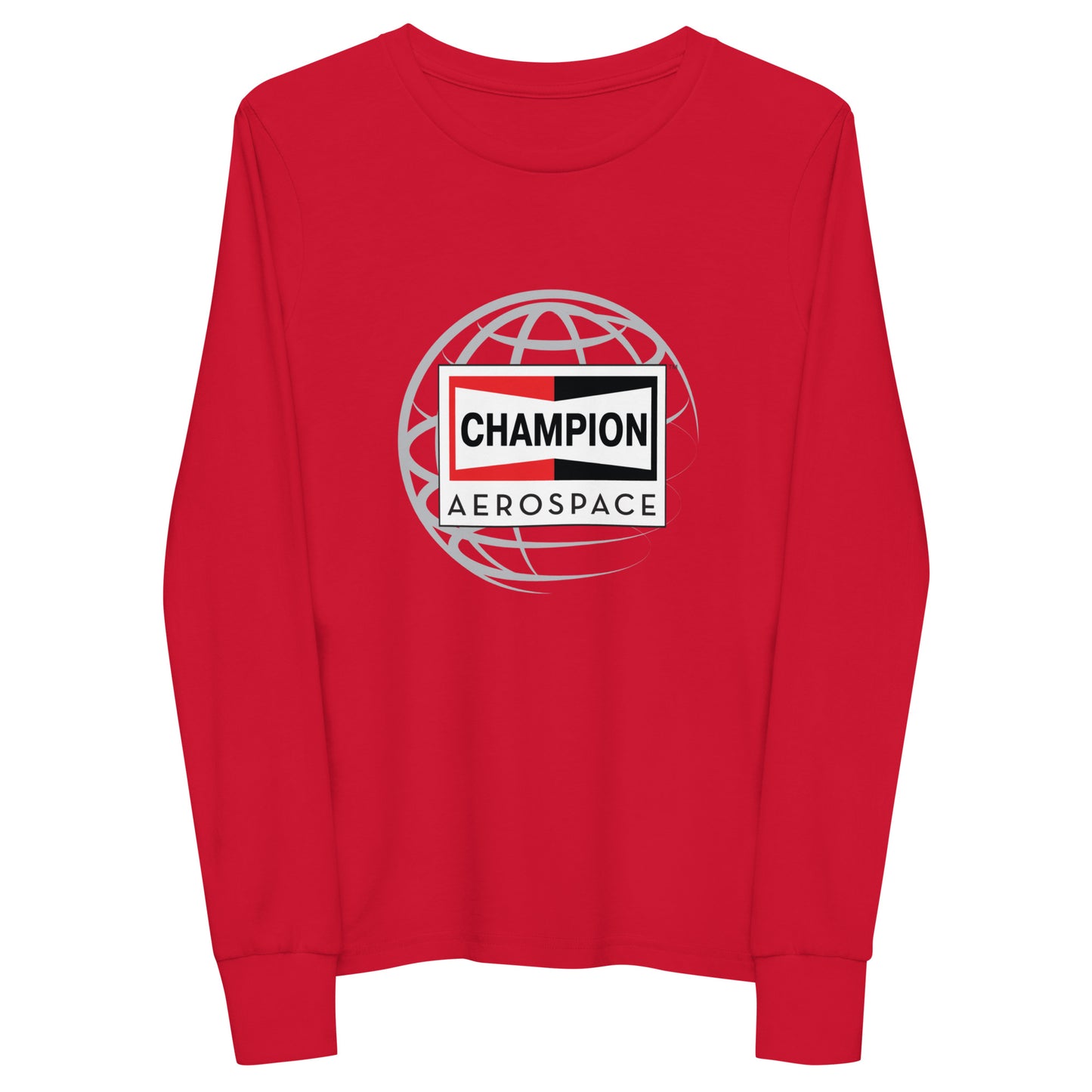 Champion Aerospace Vertical Logo Youth Long Sleeve Tee