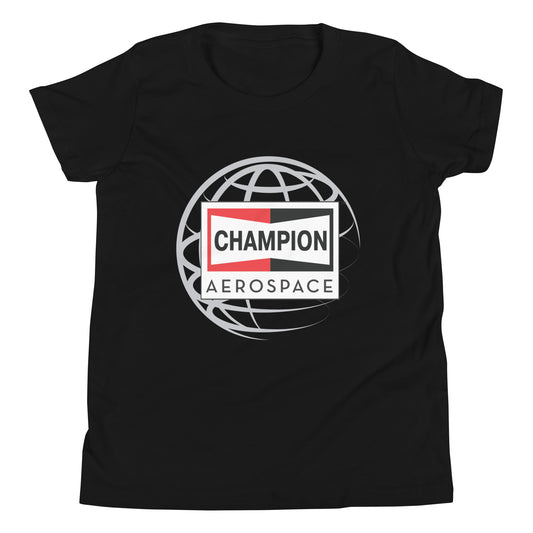 Champion Aerospace Vertical Logo Youth Short Sleeve T-Shirt